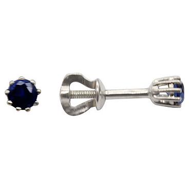 Серебряные серьги-пусеты (гвоздики) Русское Золото 55021531-05-6 с фианитами 1 Серебряные серьги-пусеты (гвоздики) Русское Золото 55021531-05-6 с фианитами 1