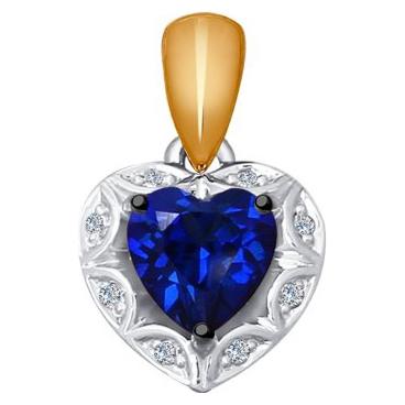 Золотой кулон SOKOLOV 6032046_s с корундом, бриллиантами 1