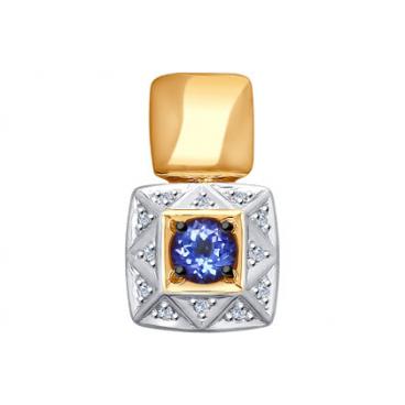 Золотой кулон SOKOLOV 6034009_s с танзанитом, бриллиантами 1