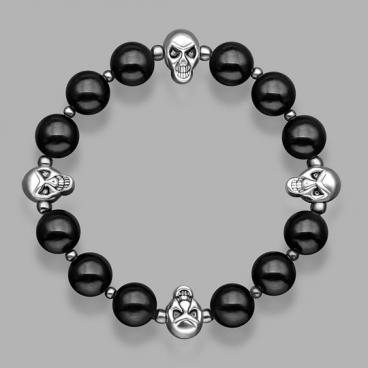 Браслет из бусин Rico La Cara 6136-rlc с марблитом, гематитом 1