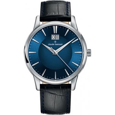 Мужские швейцарские наручные часы Claude Bernard 63003-3BUIN 1 Мужские швейцарские наручные часы Claude Bernard 63003-3BUIN 1
