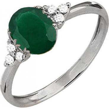 Серебряное кольцо Национальное Достояние 6523509A-nd с агатом, фианитами 1