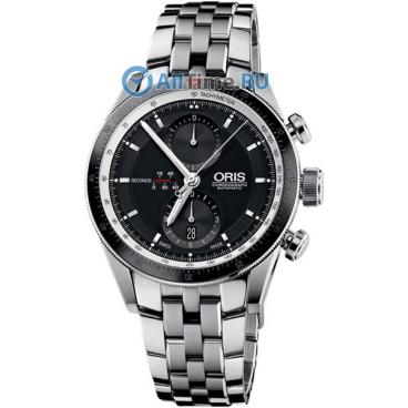 Мужские швейцарские механические наручные часы Oris 674-7661-41-54MB с хронографом 1