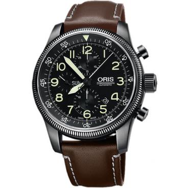 Мужские швейцарские механические наручные часы Oris 675-7648-42-34LS с хронографом 1