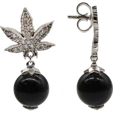 Серебряные серьги aka.Hooliganka 7009.13_aka с агатами, фианитами 1