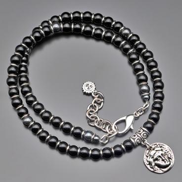 Колье бусы с подвесками Rico La Cara 7133-rlc с марблитами, гематитами 1