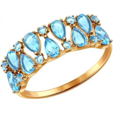 Золотое кольцо SOKOLOV 714433_s с топазами 1 Золотое кольцо SOKOLOV 714433_s с топазами 1