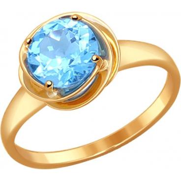 Золотое кольцо SOKOLOV 714506_s с топазом 1 Золотое кольцо SOKOLOV 714506_s с топазом 1