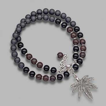 Колье бусы с подвесками Rico La Cara 7186-rlc с агатом, шунгитом, марблитом 1