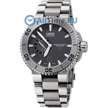 Мужские швейцарские механические титановые наручные часы Oris 743-7664-72-53MB 1