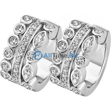 Серебряные серьги круглые Ti Sento 7683ZI с цирконием 1 Серебряные серьги круглые Ti Sento 7683ZI с цирконием 1