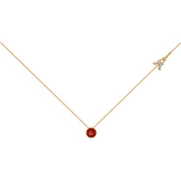 Золотое колье цепь с подвесками SOKOLOV 770087_s с гранатом, фианитами 1 Золотое колье цепь с подвесками SOKOLOV 770087_s с гранатом, фианитами 1