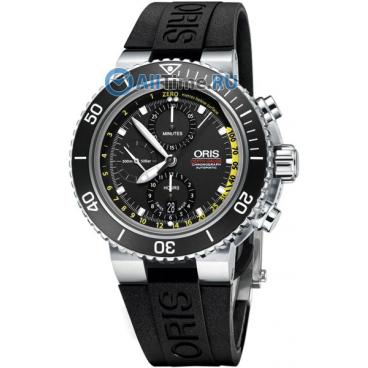 Мужские швейцарские механические наручные часы Oris 774-7708-41-54-set с хронографом 1