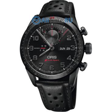 Мужские швейцарские механические титановые наручные часы Oris 778-7661-77-84LS с хронографом 1