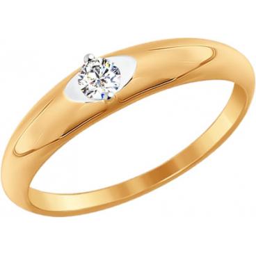 Золотое помолвочное кольцо SOKOLOV 81010210_s с цирконом Swarovski 1 Золотое помолвочное кольцо SOKOLOV 81010210_s с цирконом Swarovski 1