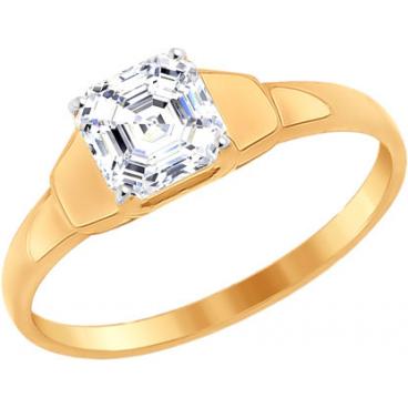 Золотое помолвочное кольцо SOKOLOV 81010268_s с фианитом Swarovski 1 Золотое помолвочное кольцо SOKOLOV 81010268_s с фианитом Swarovski 1