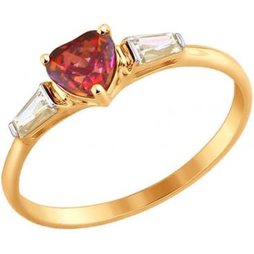 Золотое кольцо SOKOLOV 81010341_s с фианитами Swarovski 1 Золотое кольцо SOKOLOV 81010341_s с фианитами Swarovski 1