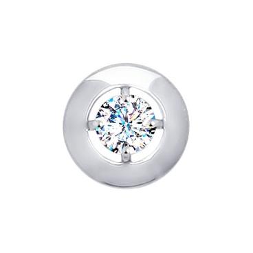 Кулон медальон из белого золота SOKOLOV 81030066_s с фианитом Swarovski 1 Кулон медальон из белого золота SOKOLOV 81030066_s с фианитом Swarovski 1