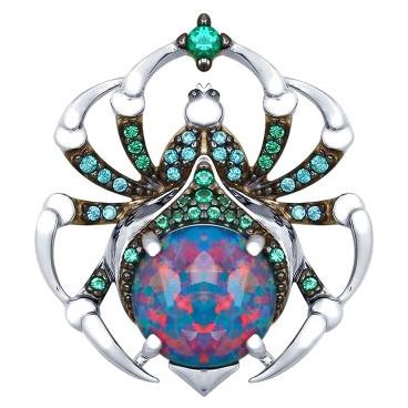 Серебряный кулон SOKOLOV 83030010_s с искусственным опалом, фианитами 1