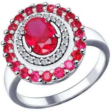 Серебряное кольцо SOKOLOV 84010023_s с фианитами, корундом 1