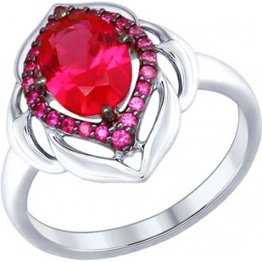 Серебряное кольцо SOKOLOV 84010024_s с корундом, фианитами 1