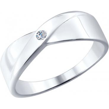 Серебряное кольцо SOKOLOV 87010004_s с бриллиантом 1 Серебряное кольцо SOKOLOV 87010004_s с бриллиантом 1