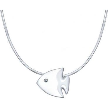 Серебряное колье цепь с подвесками SOKOLOV 87070001_s с бриллиантом 1 Серебряное колье цепь с подвесками SOKOLOV 87070001_s с бриллиантом 1