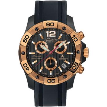 Мужские швейцарские наручные часы Atlantic 87471.48.65RG с хронографом 1