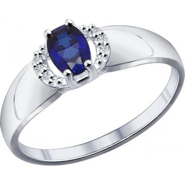 Серебряное кольцо SOKOLOV 88010009_s с корундом, фианитами 1