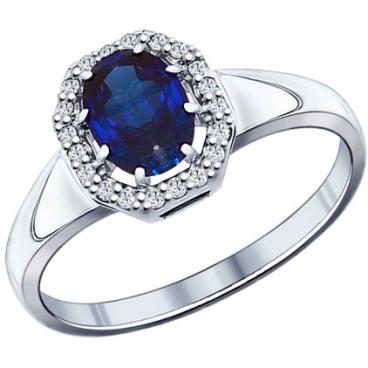 Серебряное кольцо SOKOLOV 88010015_s с фианитами, корундом 1 Серебряное кольцо SOKOLOV 88010015_s с фианитами, корундом 1
