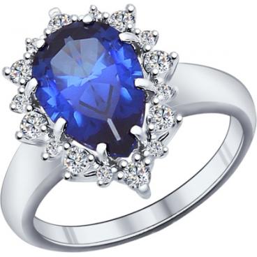 Серебряный перстень SOKOLOV 88010017_s с корундом, фианитами 1