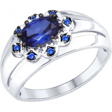Серебряное кольцо SOKOLOV 88010037_s с корундом, фианитами 1