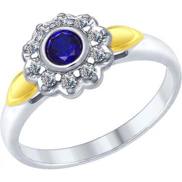 Серебряное кольцо SOKOLOV 88010042_s с корундом, фианитами 1