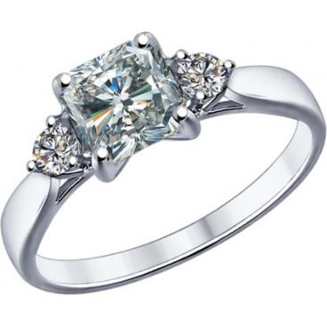 Серебряное помолвочное кольцо SOKOLOV 89010033_s с фианитами Swarovski 1 Серебряное помолвочное кольцо SOKOLOV 89010033_s с фианитами Swarovski 1