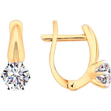 Серебряные серьги SOKOLOV 89020072_s с фианитами Swarovski 1 Серебряные серьги SOKOLOV 89020072_s с фианитами Swarovski 1