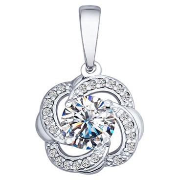 Серебряный кулон SOKOLOV 89030015_s c фианитом, cо Swarovski 1 Серебряный кулон SOKOLOV 89030015_s c фианитом, cо Swarovski 1