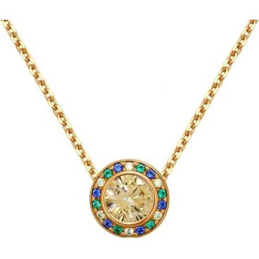 Серебряное колье с подвесками SOKOLOV 89070006_s с фианитом Swarovski, фианитами 1 Серебряное колье с подвесками SOKOLOV 89070006_s с фианитом Swarovski, фианитами 1