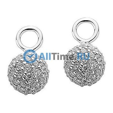 Серебряные серьги шарики Ti Sento 9052ZI с цирконием 1 Серебряные серьги шарики Ti Sento 9052ZI с цирконием 1