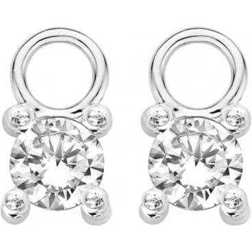 Серебряные серьги круглые Ti Sento 9176ZI с цирконами 1 Серебряные серьги круглые Ti Sento 9176ZI с цирконами 1