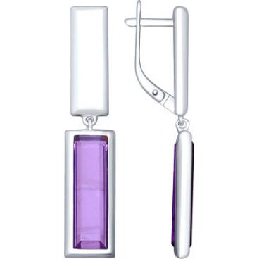 Серебряные серьги SOKOLOV 92021481_s с наноситалами 1 Серебряные серьги SOKOLOV 92021481_s с наноситалами 1