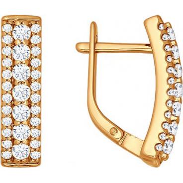 Серебряные серьги SOKOLOV 93020479_s с фианитами 1 Серебряные серьги SOKOLOV 93020479_s с фианитами 1