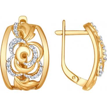 Серебряные серьги SOKOLOV 93020708_s с фианитами 1 Серебряные серьги SOKOLOV 93020708_s с фианитами 1