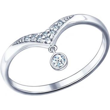 Серебряное кольцо бижутерия SOKOLOV 94011462_s с фианитами 1 Серебряное кольцо бижутерия SOKOLOV 94011462_s с фианитами 1
