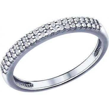 Серебряное наборное кольцо SOKOLOV 94011536_s родиевое покрытие с фианитами 1 Серебряное наборное кольцо SOKOLOV 94011536_s родиевое покрытие с фианитами 1