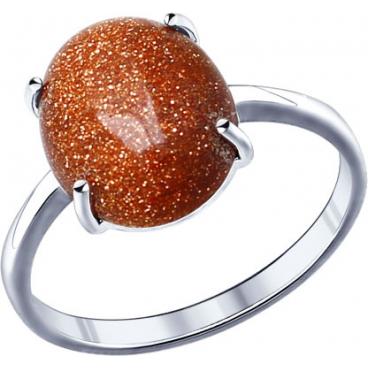 Серебряное кольцо SOKOLOV 94011551_s с авантюрином 1