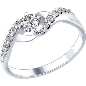 Серебряное кольцо SOKOLOV 94012201_s с фианитами 1 Серебряное кольцо SOKOLOV 94012201_s с фианитами 1