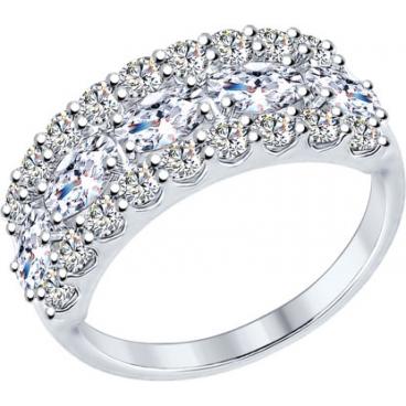 Серебряное кольцо SOKOLOV 94012222_s с фианитами 1 Серебряное кольцо SOKOLOV 94012222_s с фианитами 1