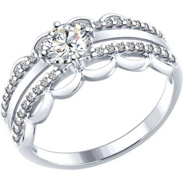 Серебряное кольцо SOKOLOV 94012240_s с фианитами 1 Серебряное кольцо SOKOLOV 94012240_s с фианитами 1