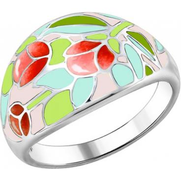 Серебряное кольцо SOKOLOV 94012266_s с эмалью 1 Серебряное кольцо SOKOLOV 94012266_s с эмалью 1