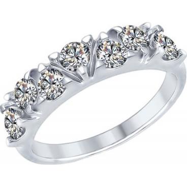 Серебряное кольцо SOKOLOV 94012356_s с фианитами 1 Серебряное кольцо SOKOLOV 94012356_s с фианитами 1